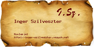 Inger Szilveszter névjegykártya